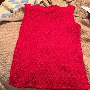 Jaipur red sleeveless dress blouse